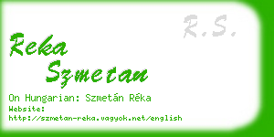 reka szmetan business card